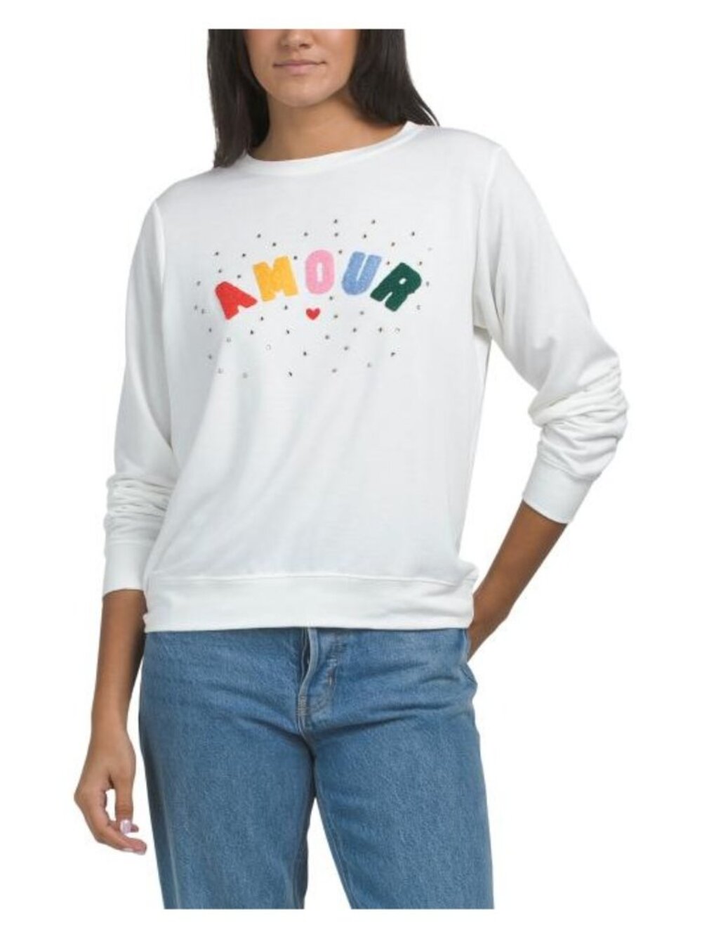 CYRUS Baby French Terry Interior Crew Neck Sweatshirt Medium New with tag
